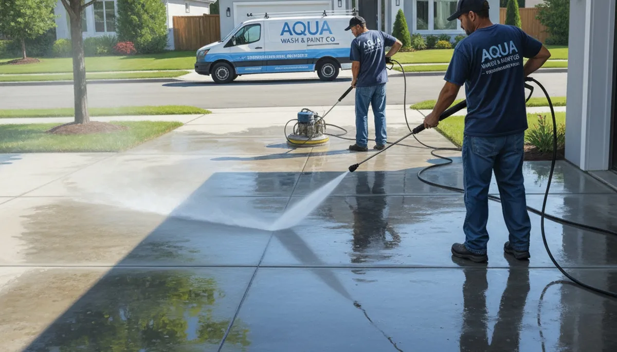 Oakland, CA concrete pressure cleaning for driveways, patios, and walkways by Oakland Paint Pros